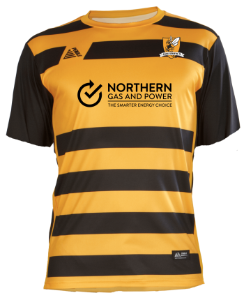 Alloa Home Shirt - 21/22 Season Amber/Black