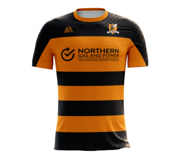 NEW Alloa Home Shirt 2022/23 Amber/Black